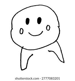 Sketch Doodle Half Ghost