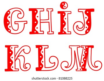 sketch doodle hand drawn vector alphabet