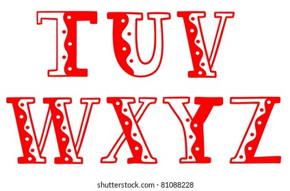 sketch doodle hand drawn vector alphabet
