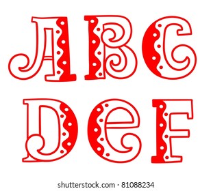 sketch doodle hand drawn vector alphabet