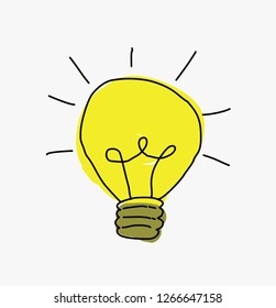 sketch and doodle of light bulb