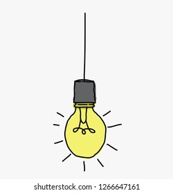 sketch and doodle of light bulb