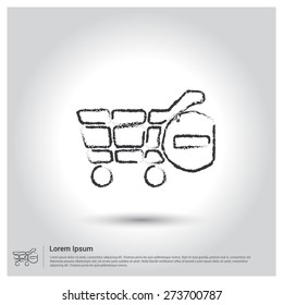 , Sketch Doodle pictogram icon on gray background. Vector illustration