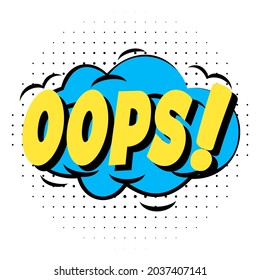 Esbozar burbuja de habla de doodle con frase de comunicación oops