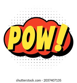 Sketch doodle speech bubble with pow communication phrase