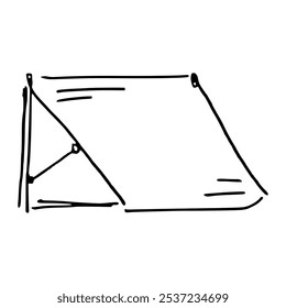 Bosquejo de la ventana de Doodle sobre fondo blanco. Estilo Doodle. Ilustración vectorial