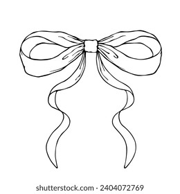 Esbozo, garabatos de una reverencia festiva. Gráficos vectoriales.	