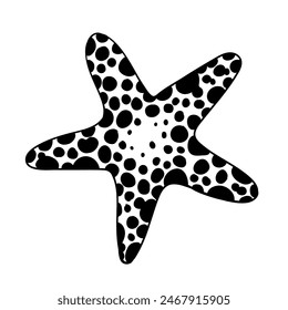 Skizze, Kritzeleien eines Seesternfisches. Vektorgrafik-Grafiken.