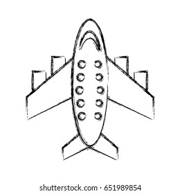 sketch draw airplane cartoon