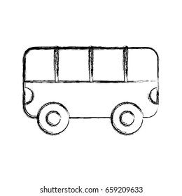 Sketch Draw Bus Cartoon Stock Vector (Royalty Free) 659209633 ...