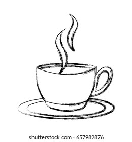 sketch draw coffee cup cartoon