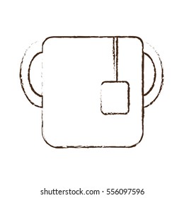 sketch draw cup tea handle beverage vector illustration eps 10