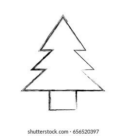 sketch draw cute tree cartoon