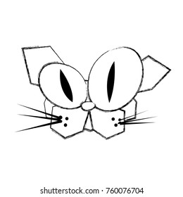 sketch draw funny cat face