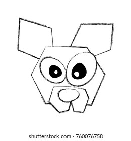 sketch draw funny dog face