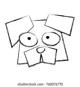 sketch draw funny dog face