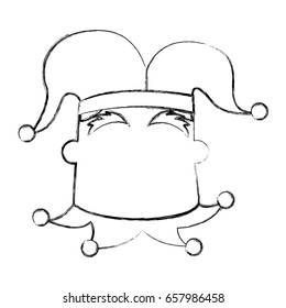 sketch draw jester face cartoon