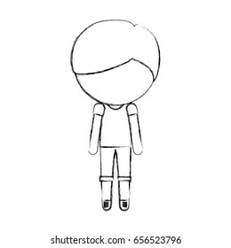 sketch draw little boy