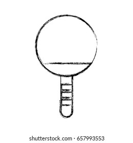 sketch draw Ping pong racket