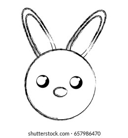 sketch draw rabbit face cartoon