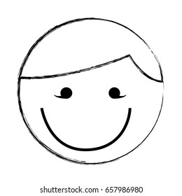 sketch draw round man face cartoon