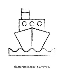 sketch draw ship cartoon