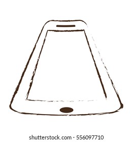 sketch draw smartphone device technology gadget vector illustration eps 10
