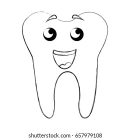sketch draw tooth cartoon