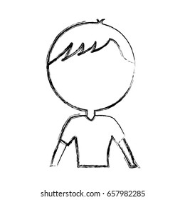 sketch draw upper body man cartoon