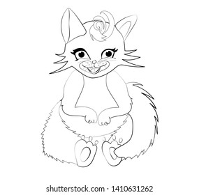 Sketch drawing with different lines, black and white coloring with outlines, childish look stylized as a human