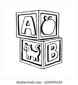 sketch drawing. sketch drawings for children to learn coloring. detailed line art shapes make it easy for children to learn to draw and color blank fields.