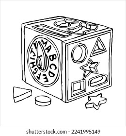 sketch drawing. sketch drawings for children to learn coloring. detailed line art shapes make it easy for children to learn to draw and color blank fields.