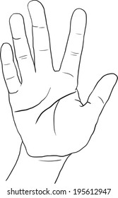 sketch drawing hand, palm, hand drawn vector illustration