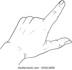 sketch drawing hand,  vector illustration