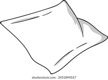 Sketch Drawing Pillow Vector Illustration
