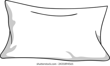 Sketch Drawing Pillow Vector Illustration