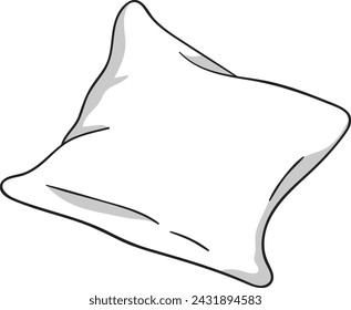 Ilustración vectorial de almohada de dibujo