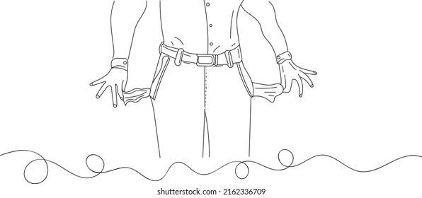 Sketch Drawing Of Poor Man Hand Holding Coins And Empty Pocket, Poor Man Logo, Man Holding Pockets Inside Out Silhouette