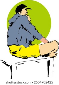 sketch drawings of people's activities