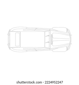 boceto de un coche de ensueño con rendimiento y tecnología avanzada y es cómodo para aquellos que conducen y por supuesto quieren tenerlo