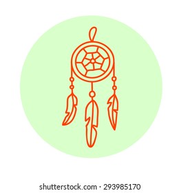 Sketch dream catcher. Vector illustration.