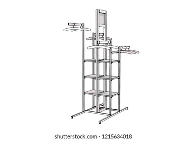 sketch dressing room vector