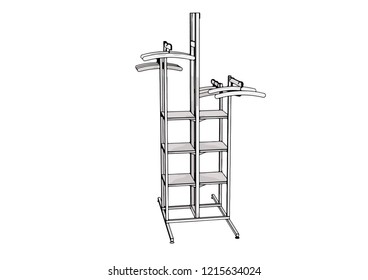 sketch dressing room vector