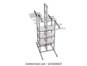 sketch dressing room vector
