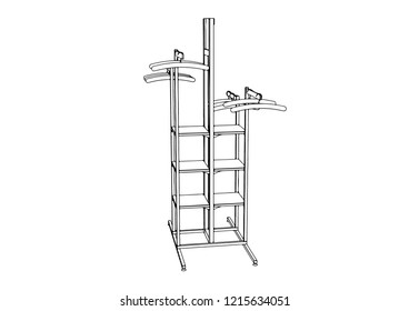 sketch dressing room vector