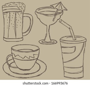 sketch drinking mug