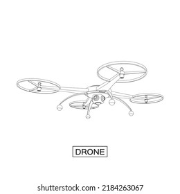 Esbozo de drones. Esbozo simple. Adecuado para algo de seguridad. Ilustración del vector