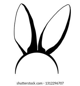 Sketch Ears Easter Bunny Vector Stock Vector (Royalty Free) 1312296698 ...