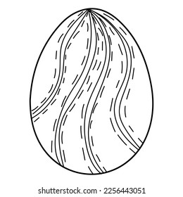 Sketch of Easter egg on white background