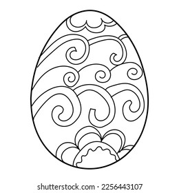Sketch of Easter egg on white background